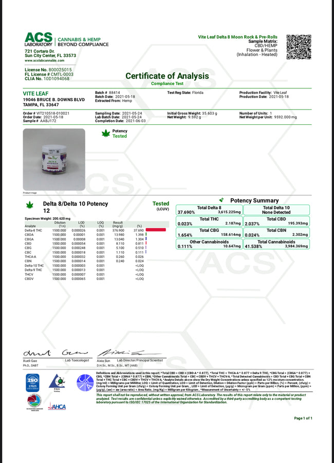 Delta 8 Moonrock Preroll