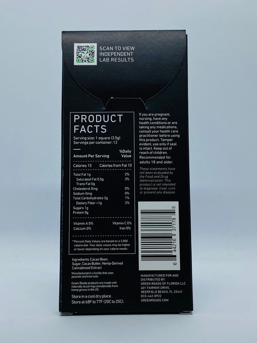 Green Roads Chocolate Bar - Beyond Full Spectrum